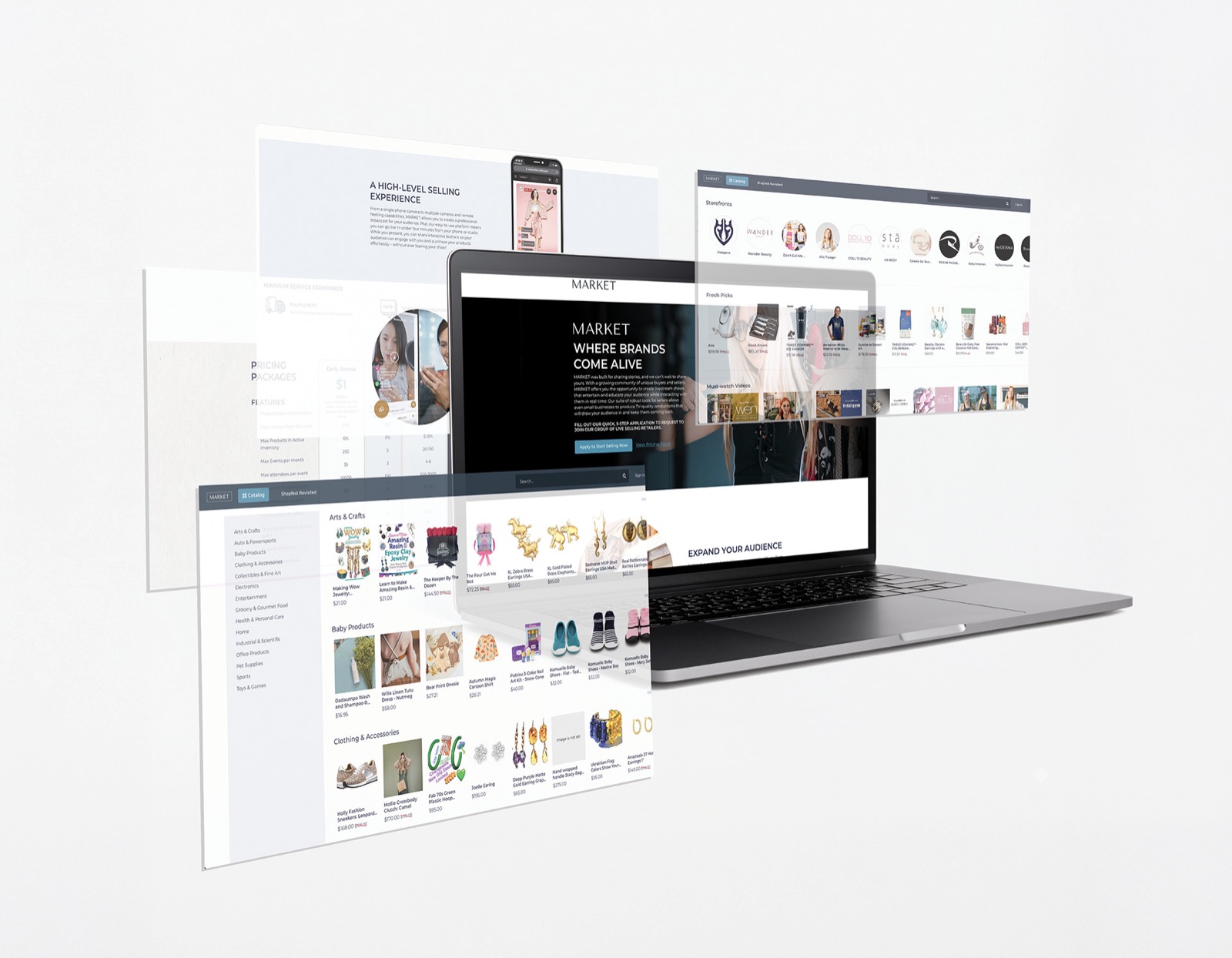 MARKET.live brand board