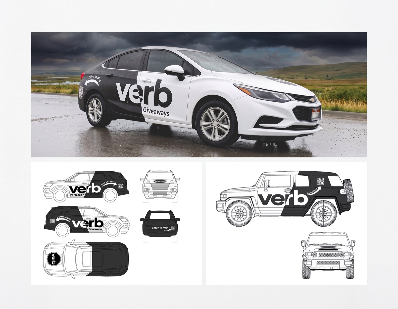 Verb car wrap program — vehicle graphics and wrap diagrams