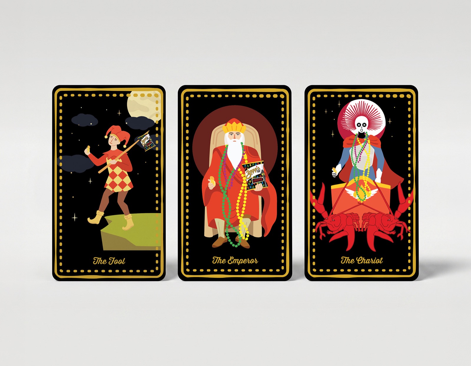 Zapp's tarot cards fanned out